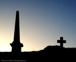 Gravestones At Sunset